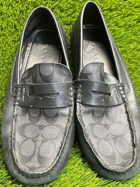 Coach Mott Driver Sig Mens Size 10 Black Casual Classic Leather Loafers Shoes main image 10